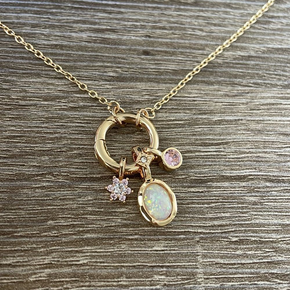 Pink Accents necklace N1043 - Picture 3 of 4